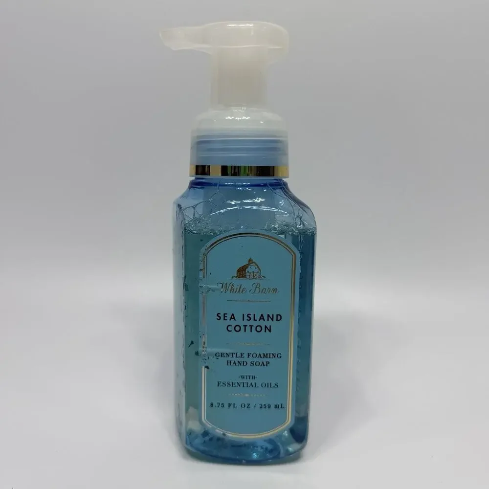 Bath & Body Works SEA ISLAND COTTON Gentle Foaming Hand Soap 8.75 oz Very RARE